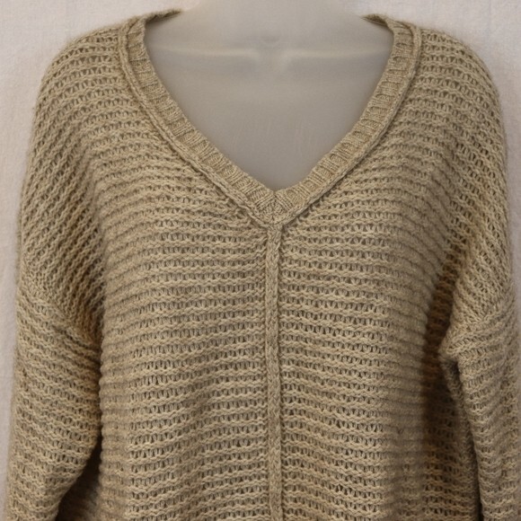 Eileen Fisher Brown Chunky Knit Pullover Sweater 50% Yak 50% Wool LG - Picture 4 of 13